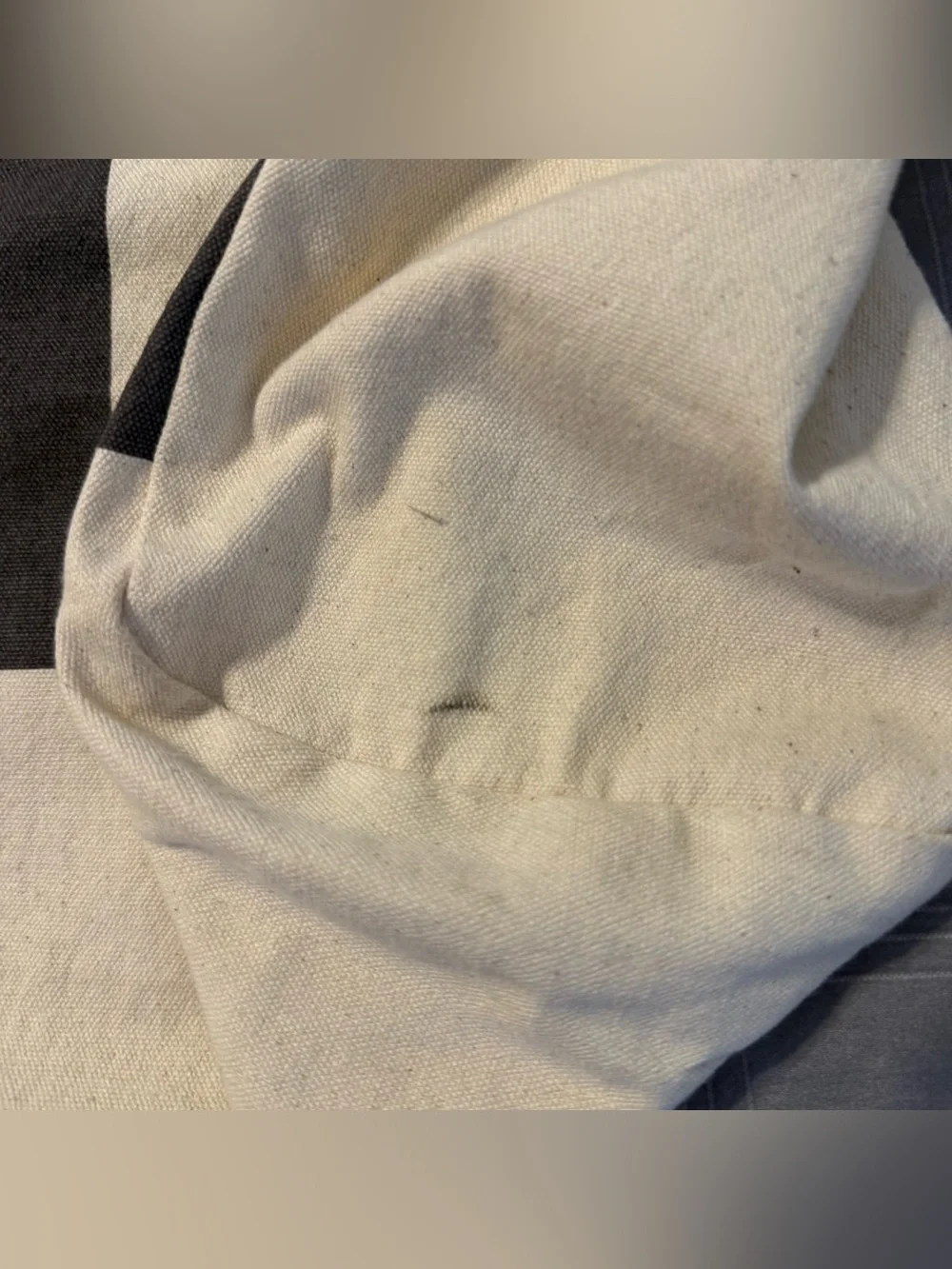PINK Victoria's Secret Cream Canvas Tote with Black Logo